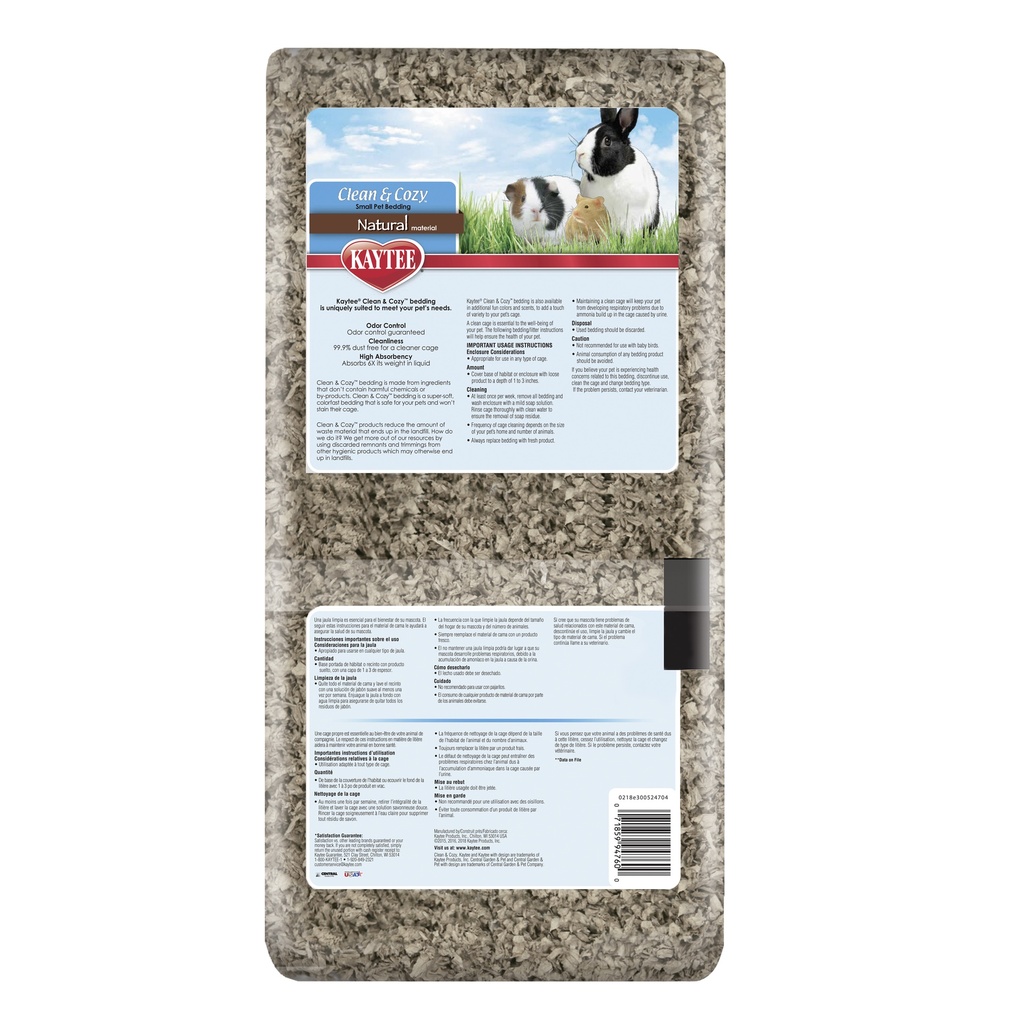 Kaytee Viruta de Celulosa de Papel Natural para Roedores (24.6 L)