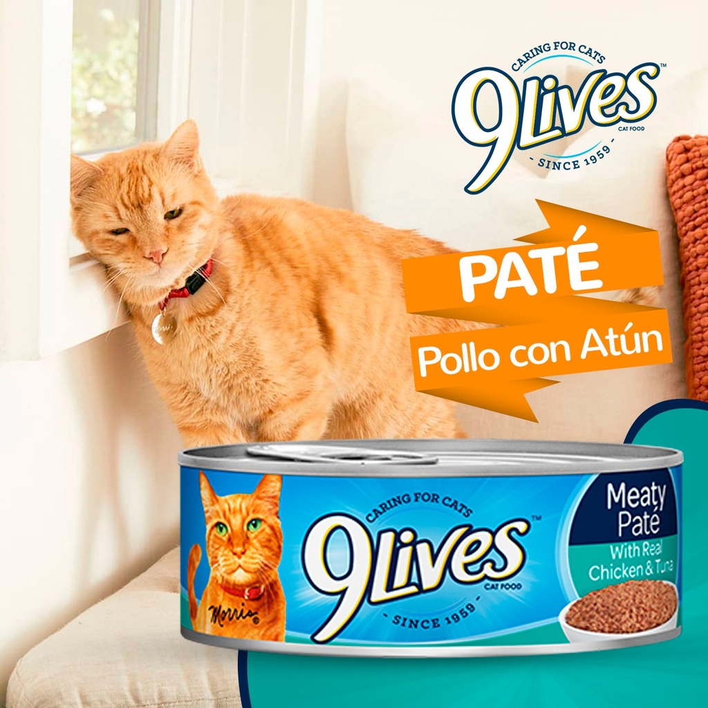 9 lives lata de comida para gato (Chicken & tuna)