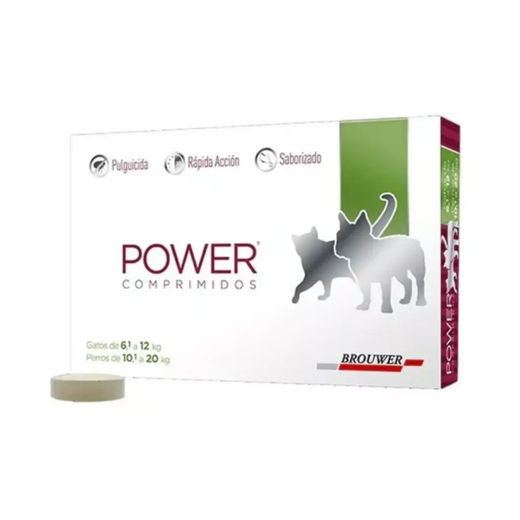Power Pastilla antipulgas para Gatos de 6.1 a 12kg y Perros de 10.1 a 20kg