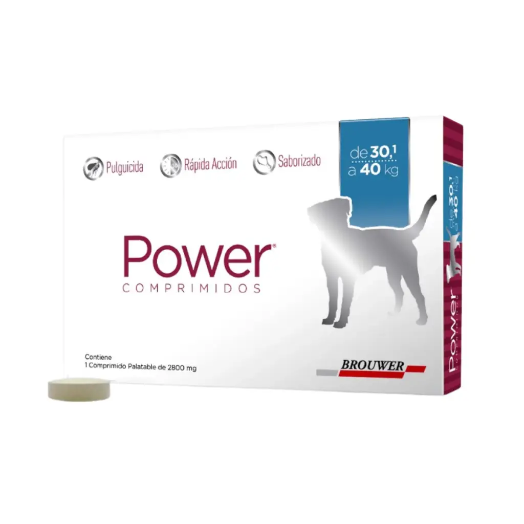 Power Pastilla Antipulgas para Perros de 30 a 40kg