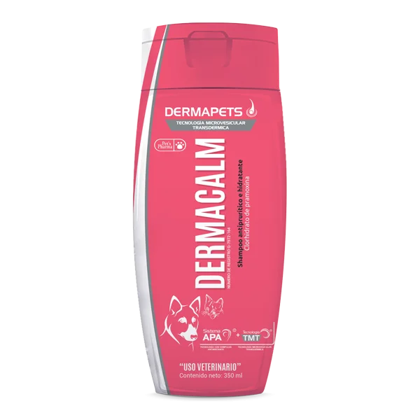 Dermacalm shampoo antiprurítico e hidratante para mascotas