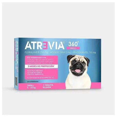 Atrevia 360 pastilla antipulgas 3 meses de protección para perros de 5-10kg