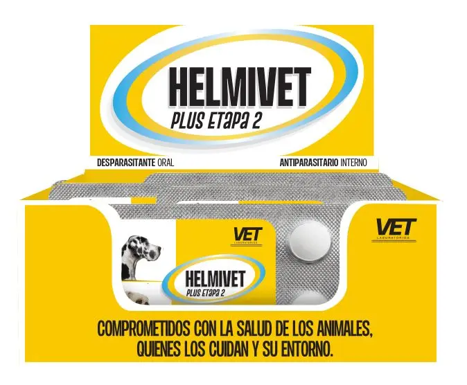 Helmivet desparasitante Plus etapa 2 (blister 2 pastillas)