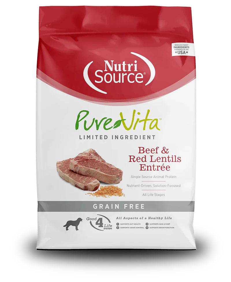 NutriSource Pure Vita (Beef & Red Lentils Entrée) 5lb