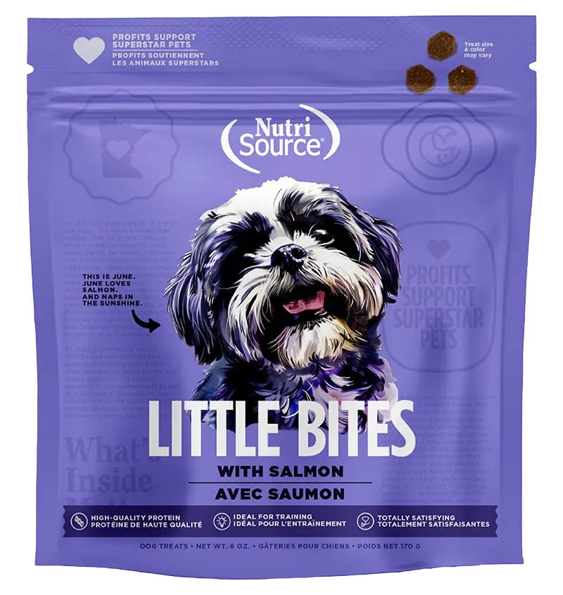 NutriSource little bites with Salmon treats - Sabor a salmón para perros