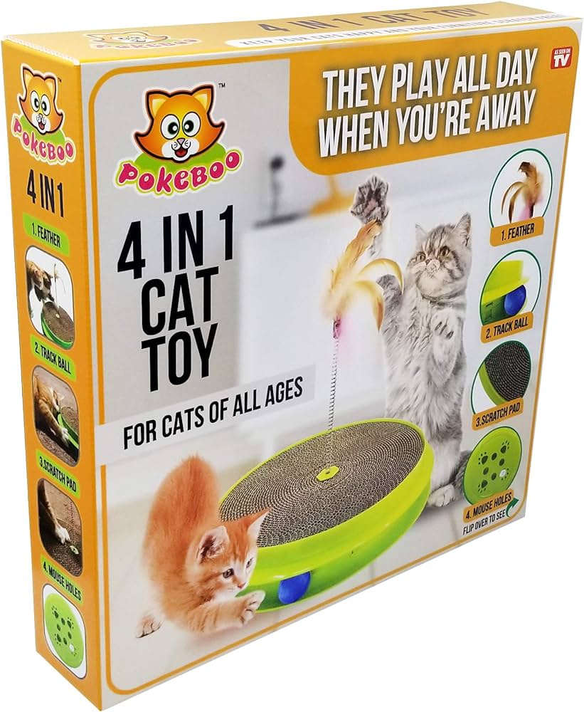 Rascador Redondo para Gato (Pokeboo 4 en 1)