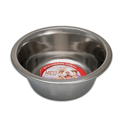 Plato mediano Acero inoxidable 3QT- Loving Pets