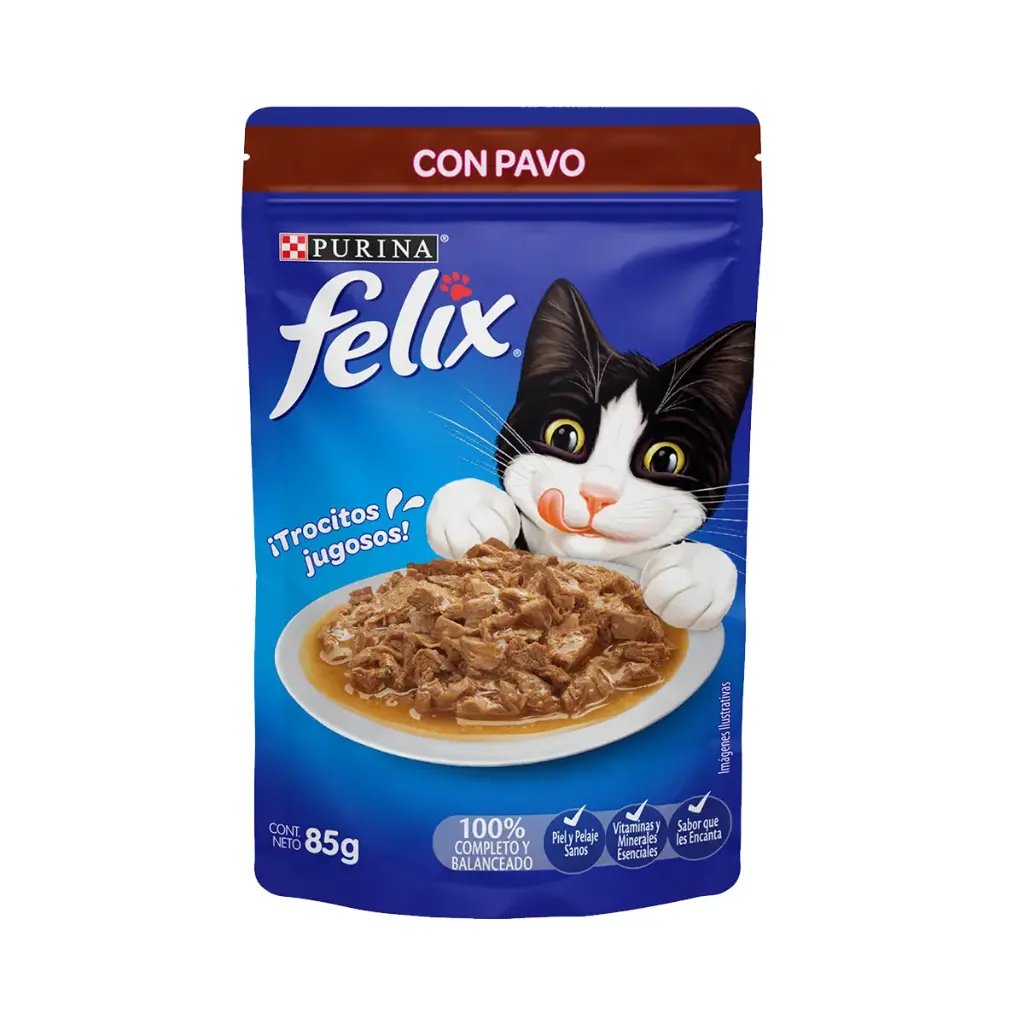 Felix Sobres de Comida Húmeda para Gato (Pavo)