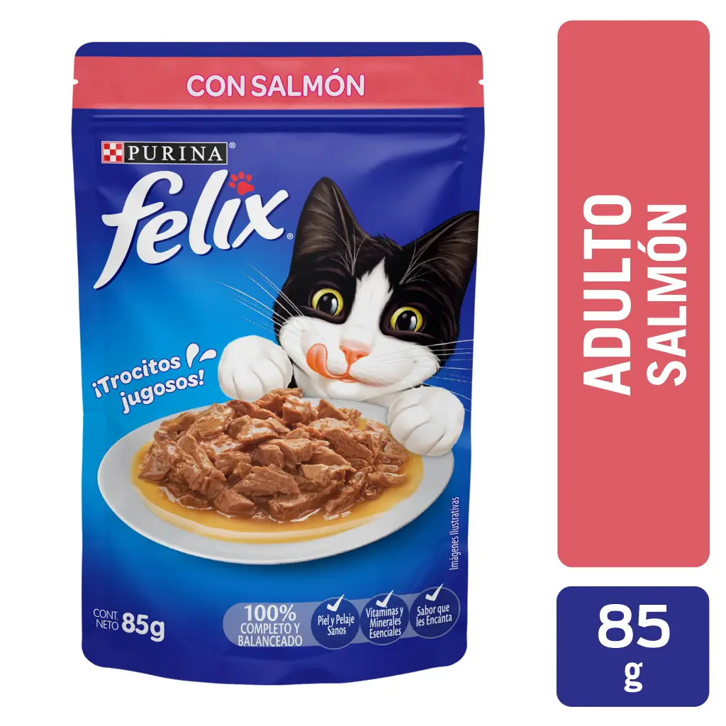Felix Sobres de Comida Húmeda para Gato (Salmón)