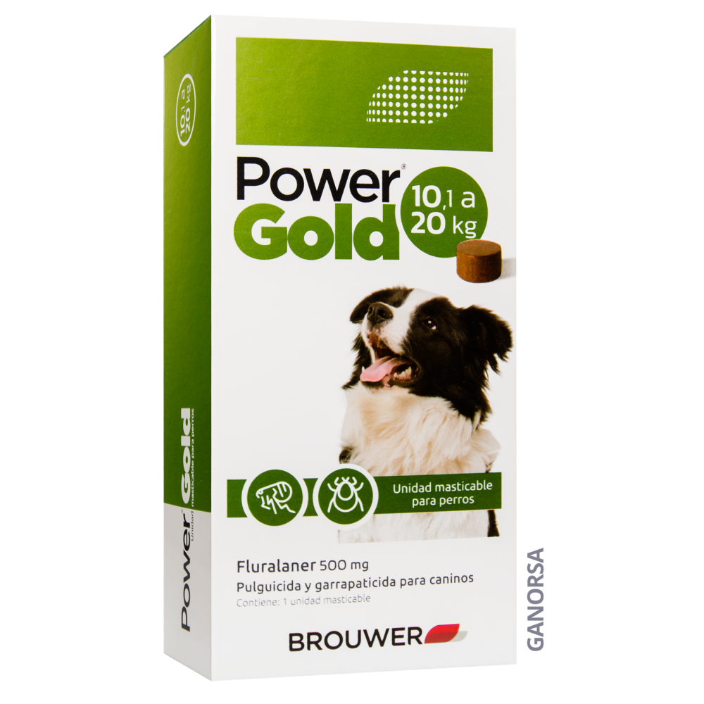 Power Gold Pastilla Antipulgas para Perros de 10.1 a 20kg