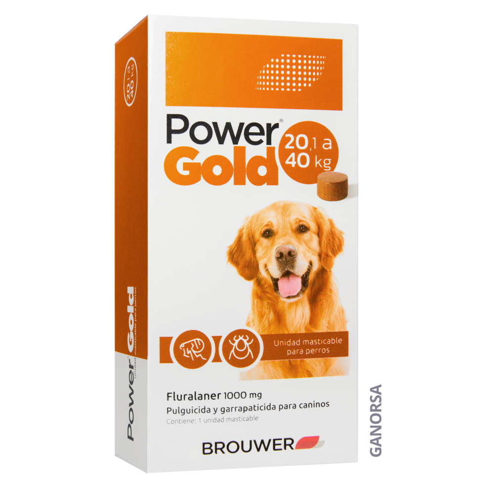 Power Gold Pastilla Antipulgas para Perros de 20.1 a 40kg