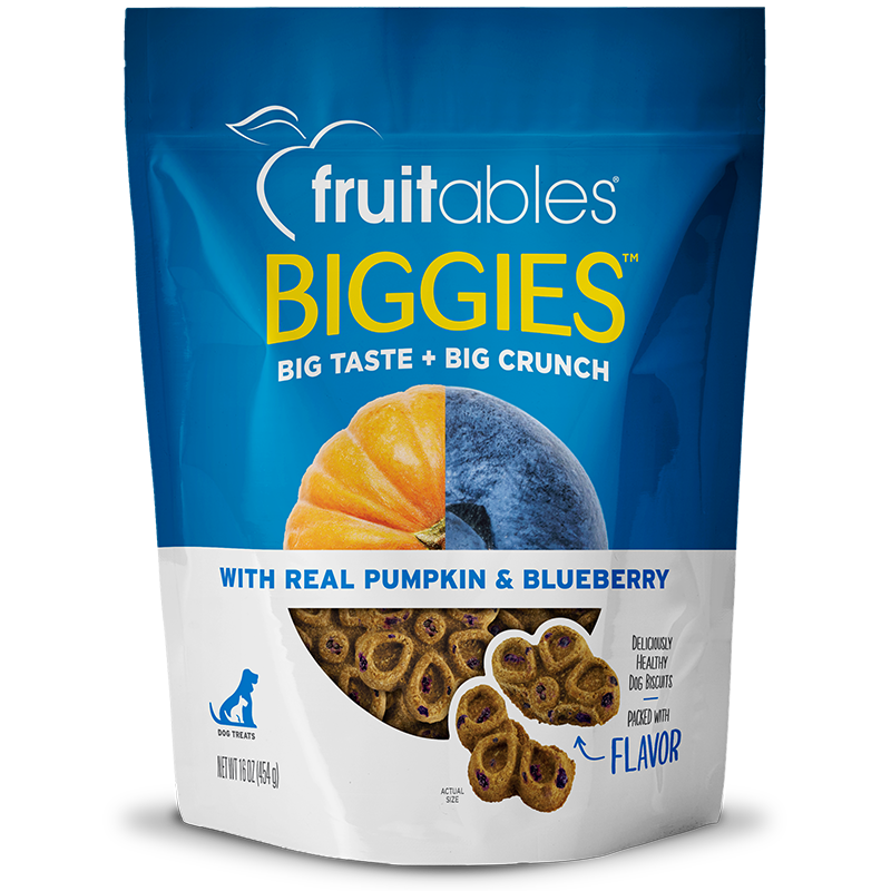 Fruitables Biggies Treats Para Perro (Calabaza y Arándanos)