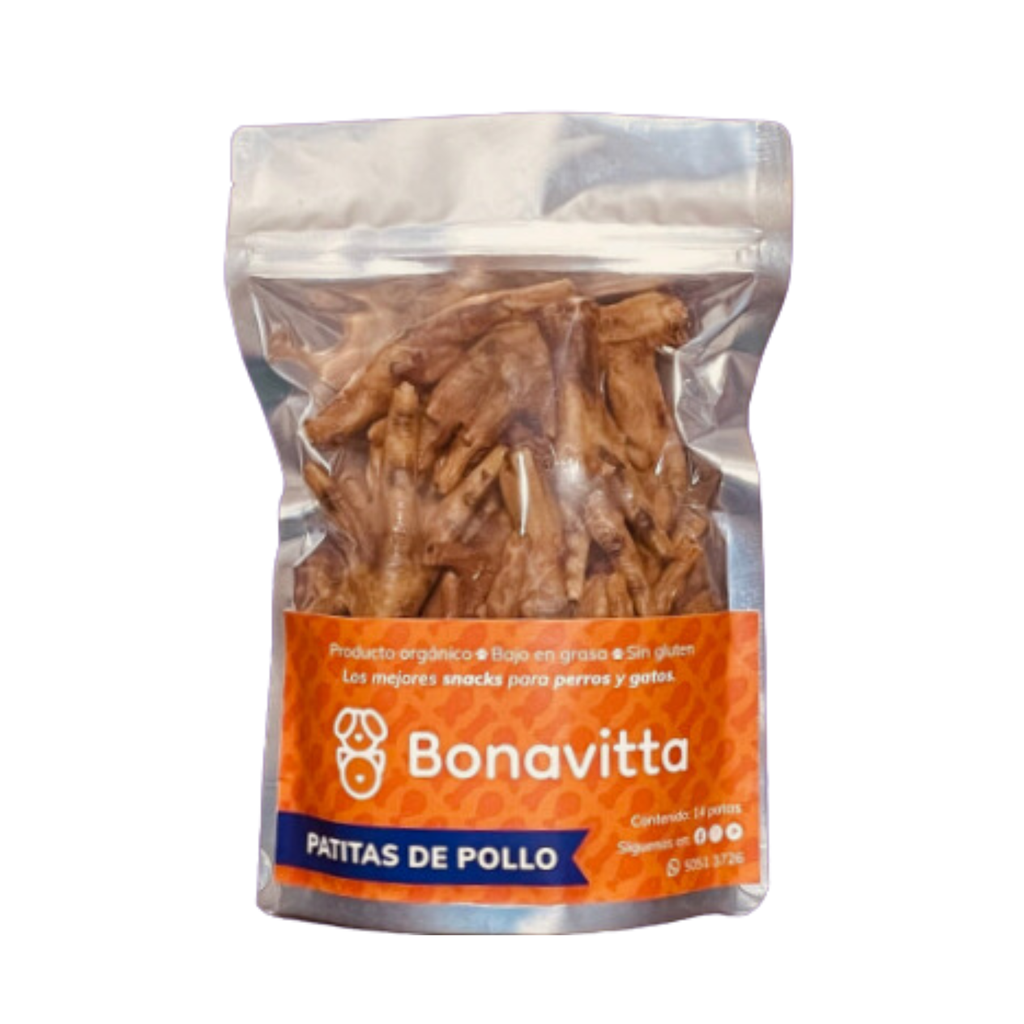 Patitas de Pollo Deshidratadas (14 unidades)