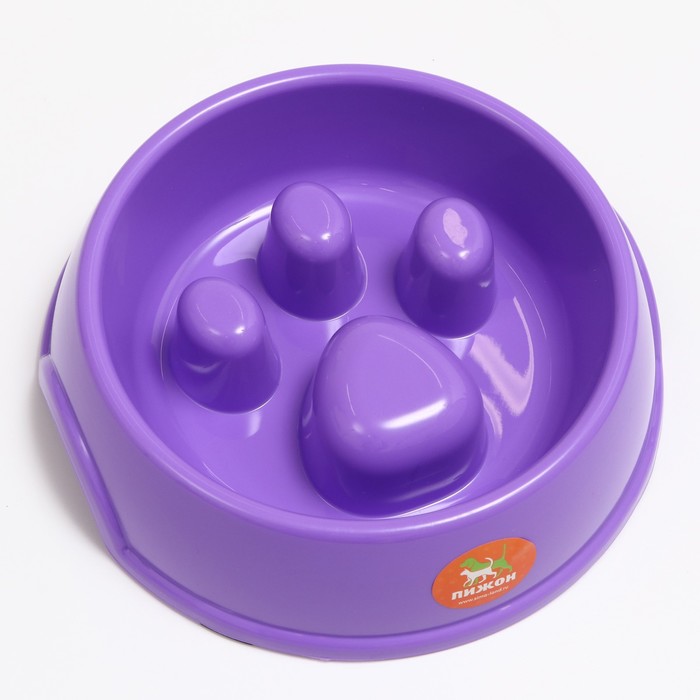 Plato pequeño con forma de pata para comer lento 