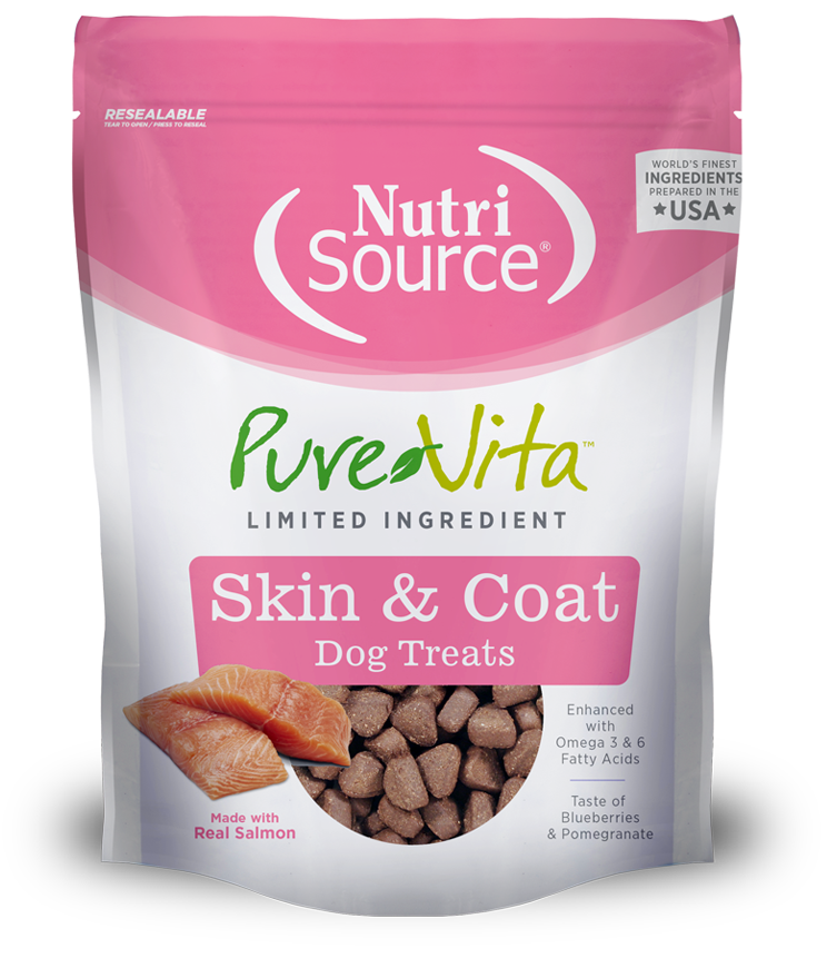 NutriSource Pure vita treats para perro (skin & coat) 6oz.