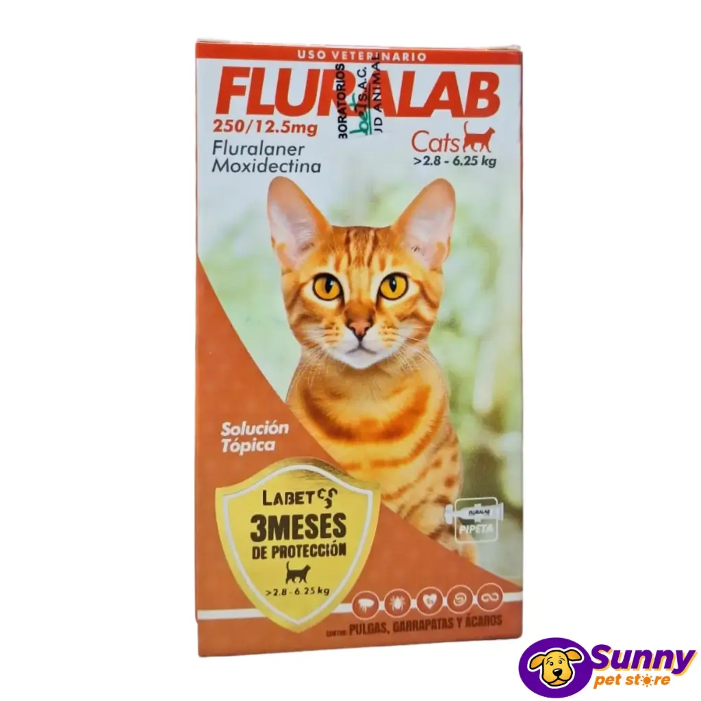 Pipeta fluralab gatos 2.8-6.25 kg 