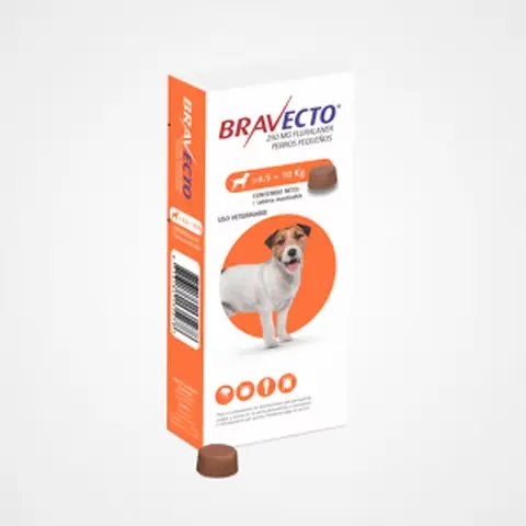 Bravecto pastilla antipulgas para perros de 4.5-10kg (3 meses de protección)