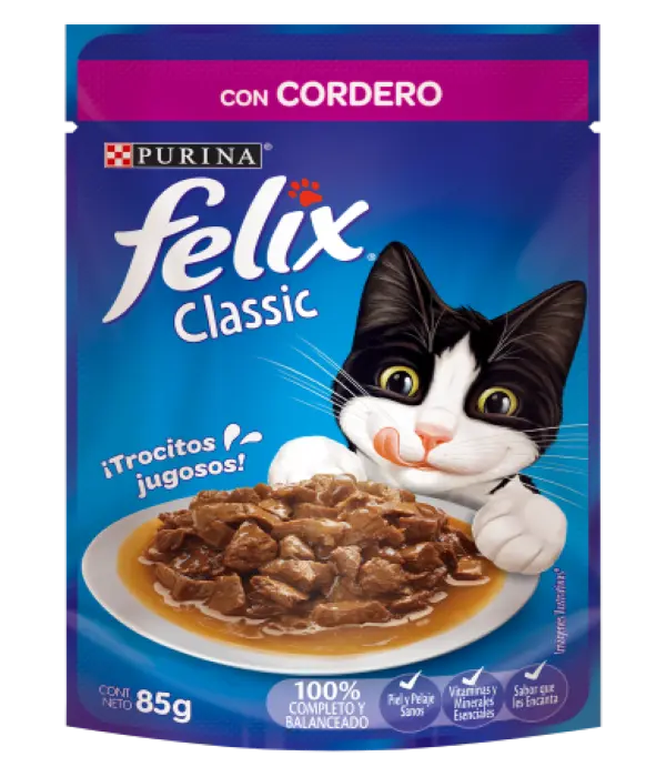 Felix comida humeda con cordero 