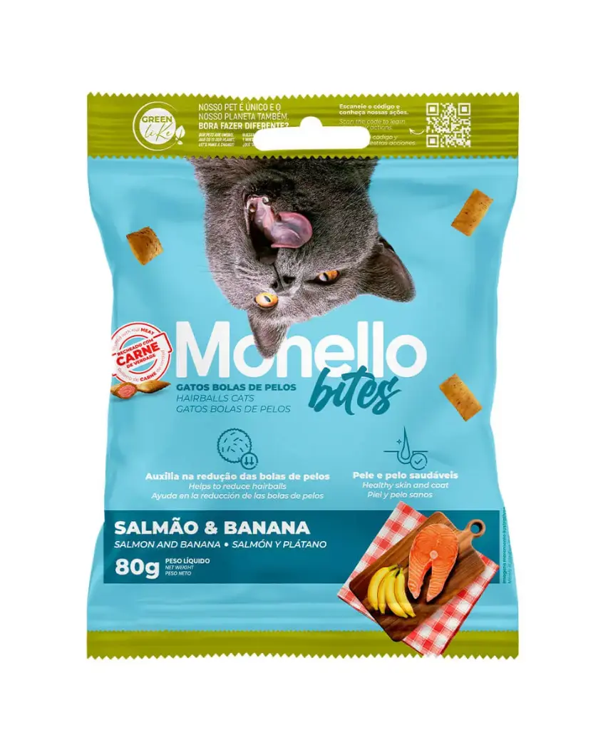 Monello Bites Gatos Bolas de Pelos 80g