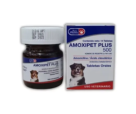 Amoxipet Plus 500mg 14 tabletas