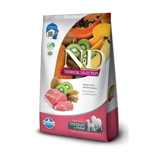 N&D Tropical Canine Adult Suíno Medium & Maxi - 12kg