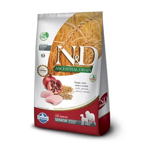 N&D Ancestral Canine Frango Senior Mini Medium & Maxi - 10kg