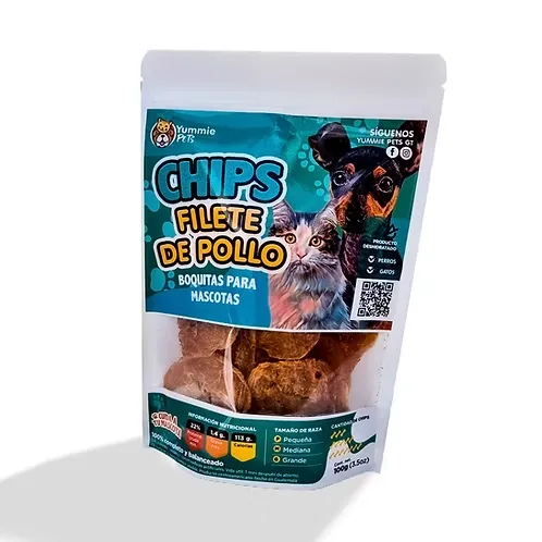 Chips de filete de pollo Yummie pets