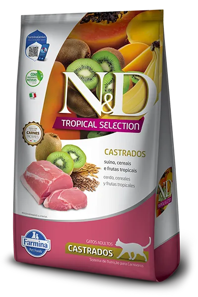 N&D Tropical Selection (cerdo,cereales y frutas tropicales) Gatos castrados