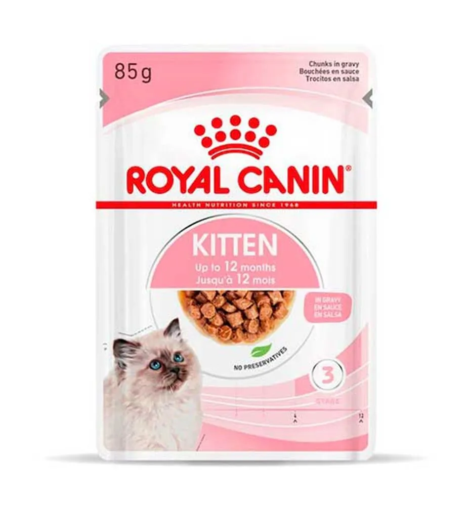 Royal Canin Pouch (comida humeda) kitten gato 85G.