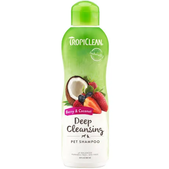 TropiClean Shampoo Berry & Coconut – Limpieza Profunda para perros y gatos