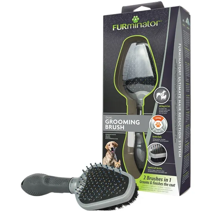 Furminator Dual Grooming Brush – Cepillo 2en1 Para Perros y Gatos