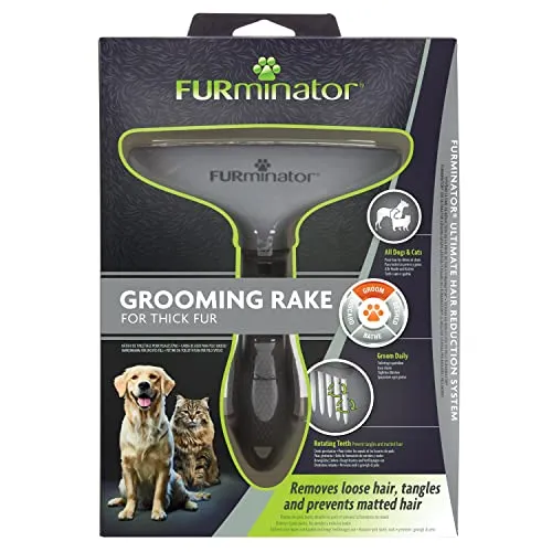 Furminator Grooming Rake - Rastrillo Para Perros y Gatos  con pelo grueso