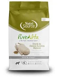 Nutrisource Pure Vita Duck & Green Lentils - Pato y Lentejas para Perro