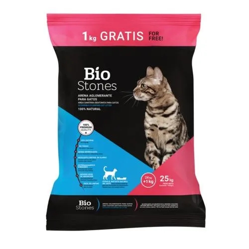 Arena para gato BioStones Manzana 25kg
