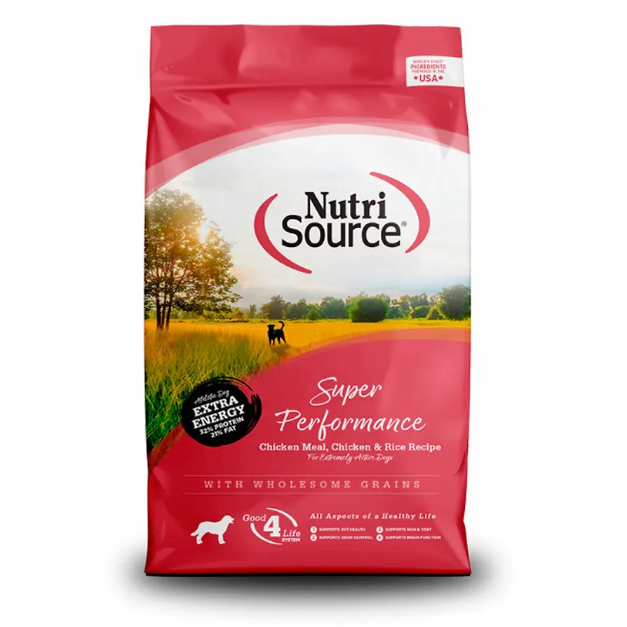 Nutrisource Súper Performance Chicken & Rice - Pollo y Arroz Perro 40lb