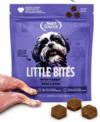NutriSource little bites with rabbit treat - sabor conejo para perros
