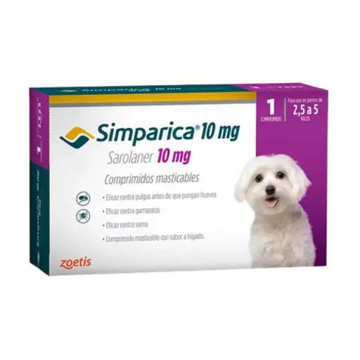 Simparica pastilla antipulgas para perros de 2.5-5kg