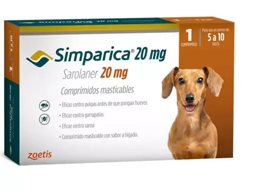 Simparica pastilla antipulgas para perros de 5-10kg