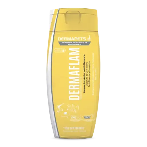 Dermaflam shampoo antiséptico y antiflamatorio para mascotas