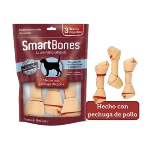Smart bones bolsa de 3 huesos pequeños (sabor a pollo)