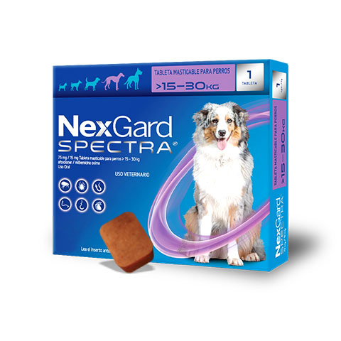 Nexgard Spectra Pastilla Antipulgas para Perros de 15.1-30kg