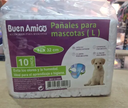 Buen amigo pañales para perros L (10u)