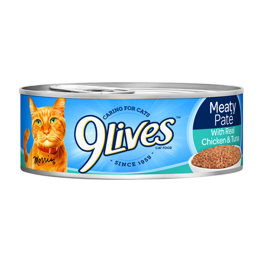 9 Lives Lata de Comida Húmeda para Gatos (Pollo y Atún)