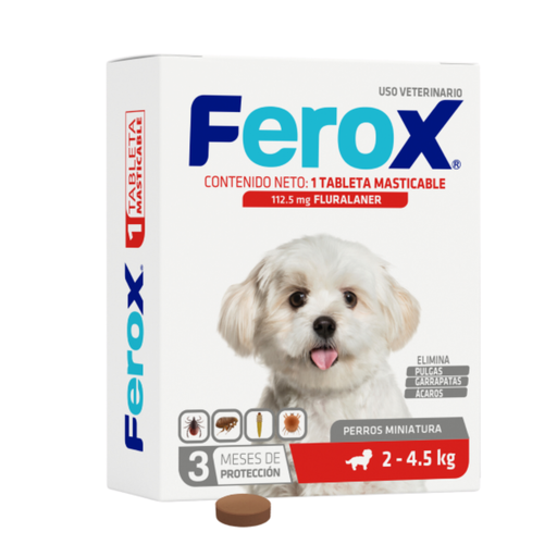 Ferox Pastilla Antipulgas (2-4.5kg) 3 Meses de Protección