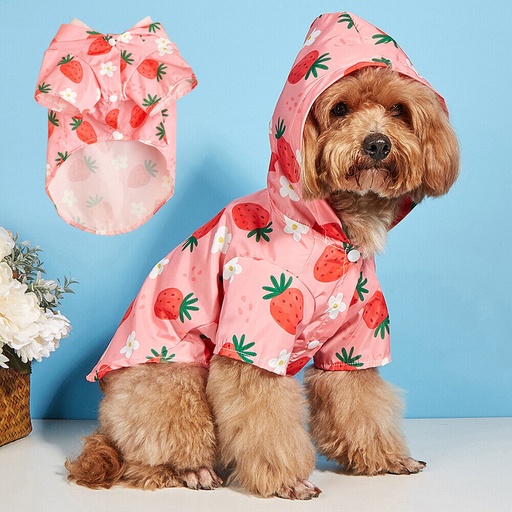 Capa Impermeable con Dibujos para Mascota Talla S