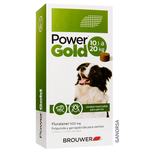 Power Gold Pastilla Antipulgas para Perros de 10.1 a 20kg