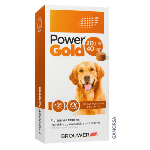 Power Gold Pastilla Antipulgas para Perros de 20.1 a 40kg