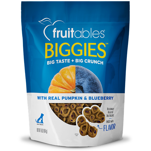Fruitables Biggies Treats Para Perro (Calabaza y Arándanos)