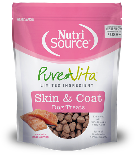 NutriSource Pure vita treats para perro (skin & coat) 6oz.