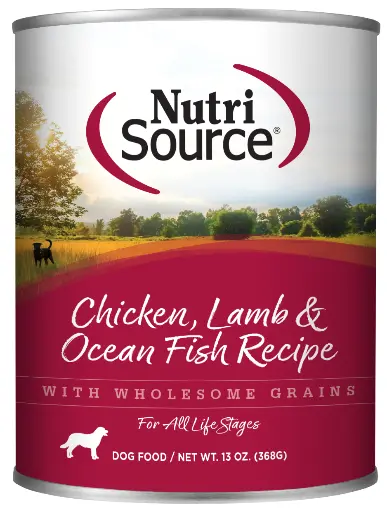 NutriSource lata de comida húmeda (pollo, cordero y pescado) 368g
